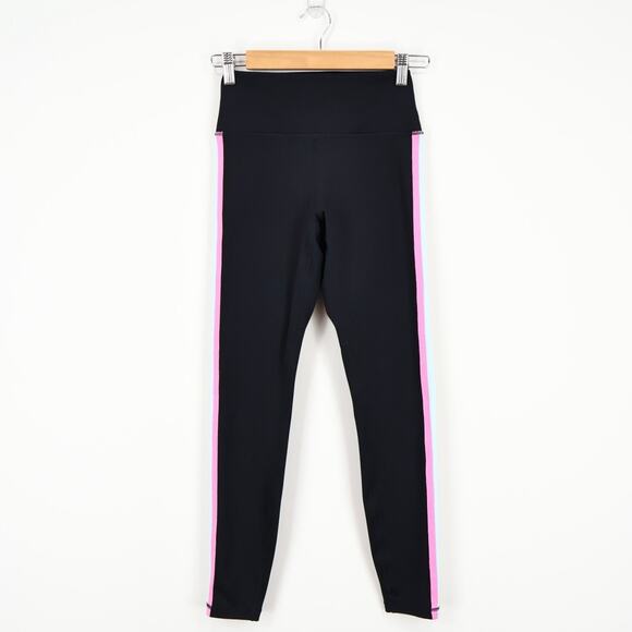 Spiritual Gangster Pastel Rainbow Side Striped High Rise Legging Black Small - Picture 3 of 9